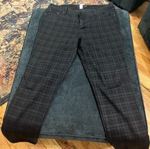 Size 20R Torrid black and blue plaid skinny jeans